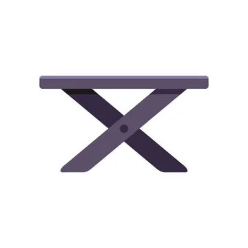 Folding picnic stool for camping and outdoor activities Stock Illustration