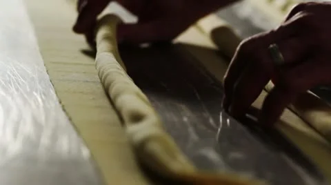 Folding Ravioli Stock Footage 12272931