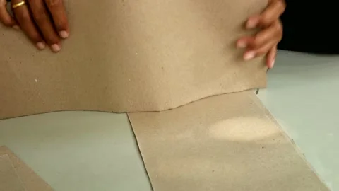 Folding the rice paper Stock Footage 209170909