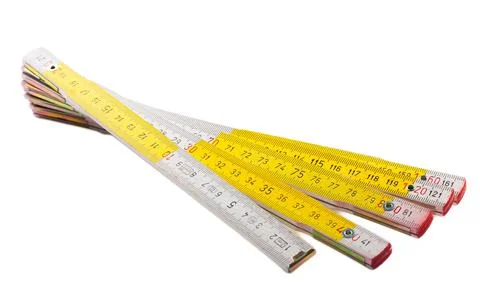 Folding ruler isolated on white. High quality photo Stock Photos