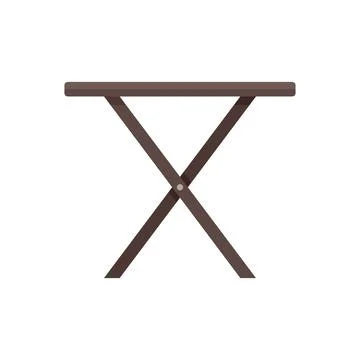 Folding small table icon flat isolated vector Illustrazione stock