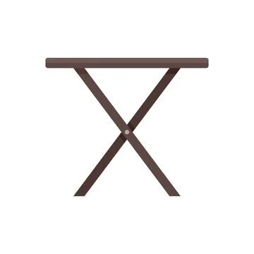 Folding small table icon flat isolated Illustrazione stock