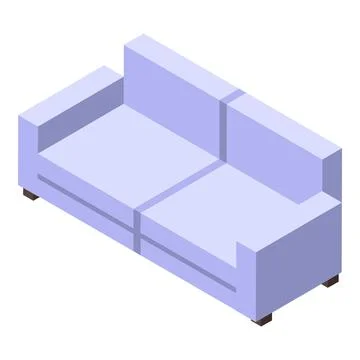 Folding soft sofa icon, isometric style Ilustração Stock