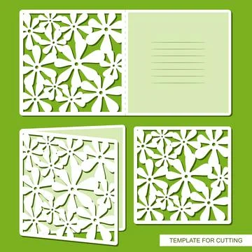Folding square card.  Ilustración de archivo