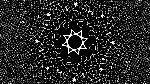 Folding Symmetrical Lines Mask of Geometric Complex 2d Shapes Stock Footage 141025982