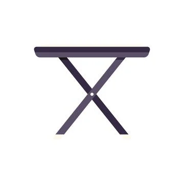 Folding table flat design vector illustration Stock Illustration