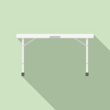 Folding table icon, flat style Stock Illustration