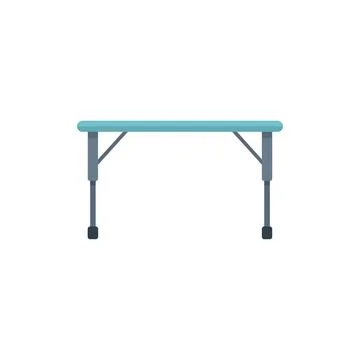 Folding table standing isolated on white background Illustrazione stock
