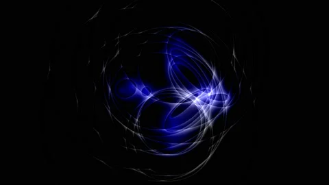 Folding Tesseract Cube Cubic Blue Electric Arcs Stock Footage 139714685