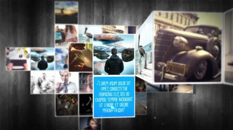 Folding Unfolding Creative Slideshow Stock After Effects