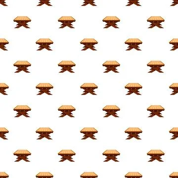 Folding wooden table pattern for outdoor living Stock Illustration