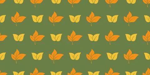 Foliage autumn seamless pattern Vector graphics Illustrazione stock