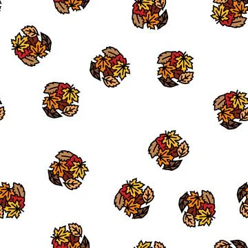 Foliage autumn vector seamless pattern 库存插图