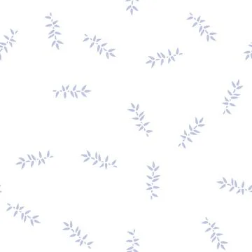 Foliage branch glyph seamless pattern Stock Illustration