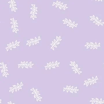 Foliage branch line seamless pattern Illustrazione stock