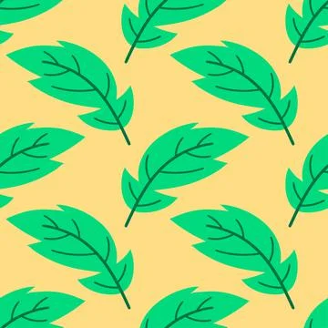 Foliage leaves spring seamless background print. repeat pattern background de Stock Illustration
