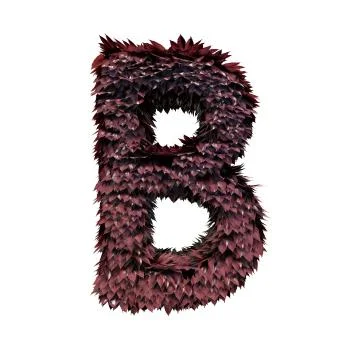 Foliage Letter B Stock Illustration