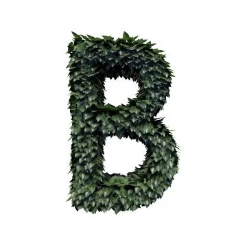 Foliage Letter B Stock Illustration