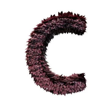 Foliage Letter C Illustrazione stock