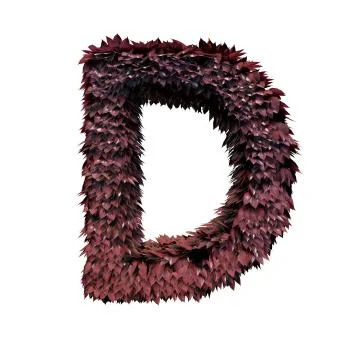 Foliage Letter D Stock Illustration