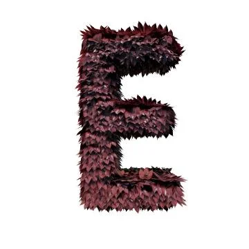 Foliage Letter E Stock Illustration