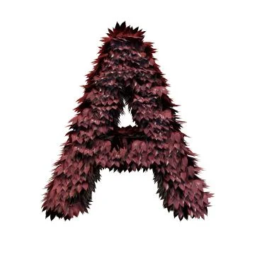 Foliage Letter A Stock Illustration