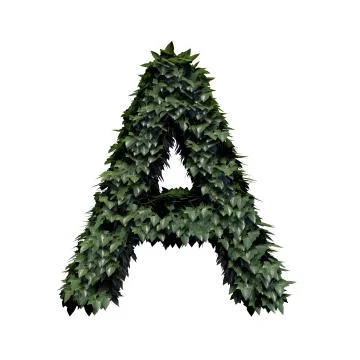 Foliage Letter A Stock Illustration