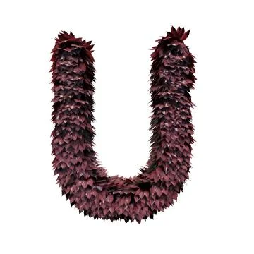 Foliage Letter U Stock Illustration
