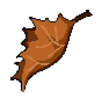 Foliage maple leaf pixel art vector illustration Stock Illustration