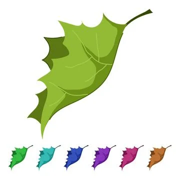 Foliage maple leaf vector cartoon graphic Stock Illustration