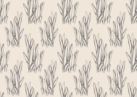Foliage pattern of leaf plant for textile design. Floral art for wallpaper or Stock Illustration