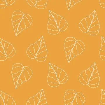 Foliage Seamless Pattern. Floral tropical Vintage leaves endless background Stock Illustration