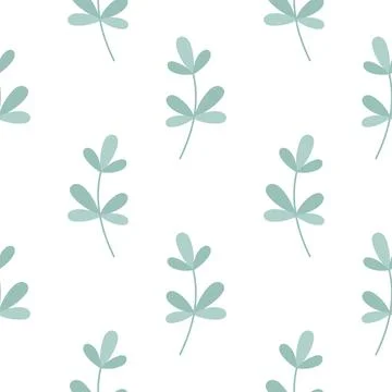 Foliage simple summer seamless pattern 库存插图