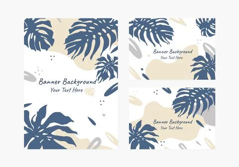 Foliage theme banner background Stock Illustration