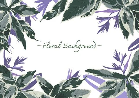 Foliage theme banner background vector Stock Illustration