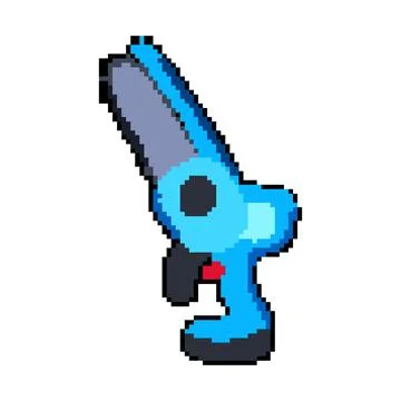 Foliage tree trimmer pixel art vector illustration Stock Illustration