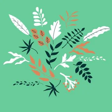 Foliage vector bunch Stock Illustration