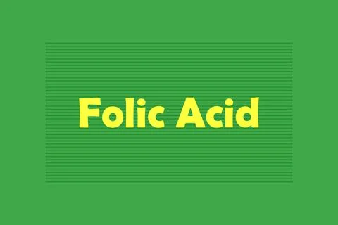 Folic Acid typography text vector design Stock Illustration