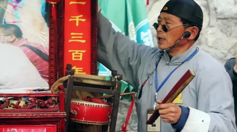 Folk artists in china Stock Footage 982345