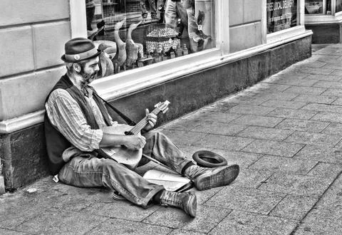 Folk bw. Stock Photos