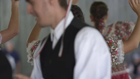 Folk dance group Stock Footage 77579790