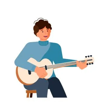Folk female singer Stock Illustration