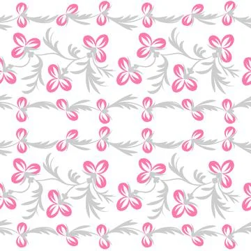 Folk floral abstract seamless pattern fantasy flowers Stock Illustration
