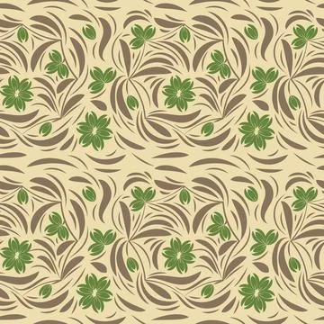 Folk floral pattern. Abstract flowers print. seamless pattern Stock Illustration