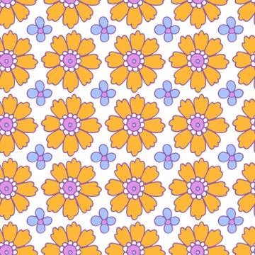 Folk flowers Stock Illustration