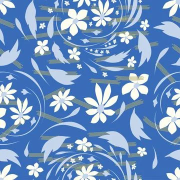 Folk flowers pattern Floral surface design Seamless pattern Illustrazione stock