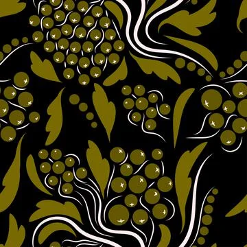 Folk flowers pattern Floral surface design Seamless pattern Stock Illustration