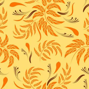 Folk flowers pattern Floral surface design Seamless pattern Stock Illustration