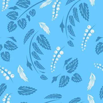 Folk flowers pattern Floral surface design Seamless pattern Stock Illustration