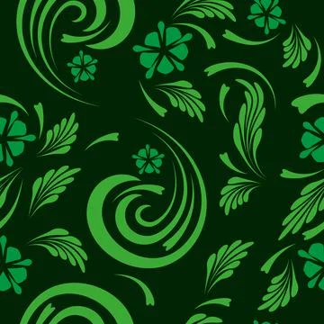 Folk flowers pattern Floral surface design Seamless pattern Stock Illustration